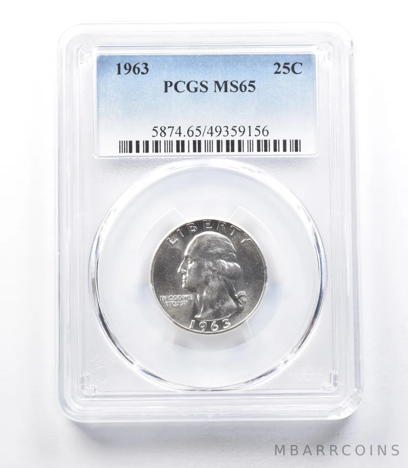 1963 Washington Quarter MS65 PCGS Type B *1874