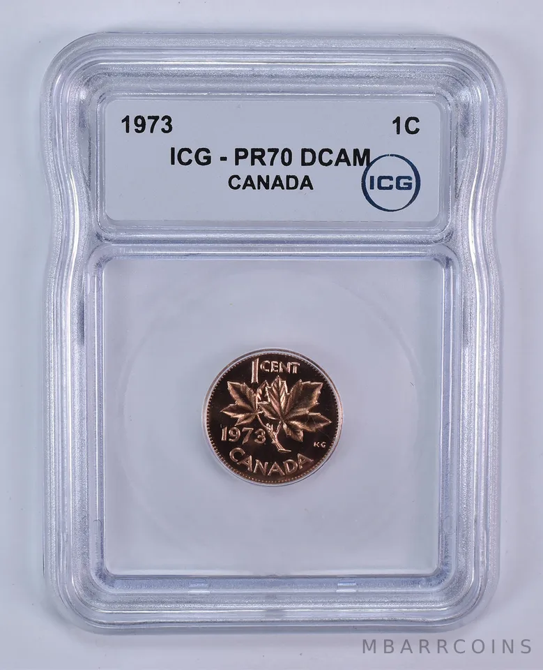 1973 Canada 1 Cent PR70 DCAM ICG