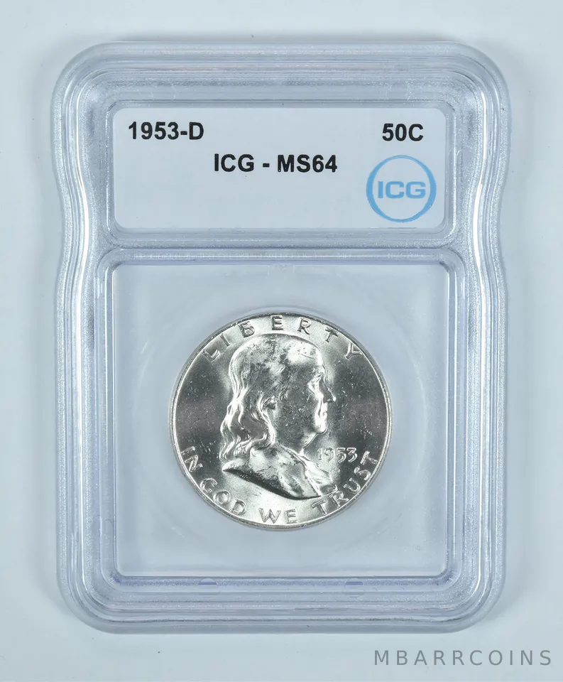 1953-D Franklin Half Dollar MS64 ICG