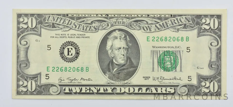 1977 $20 Richmond, VA United States Federal Reserve Note Offset Printing *8053