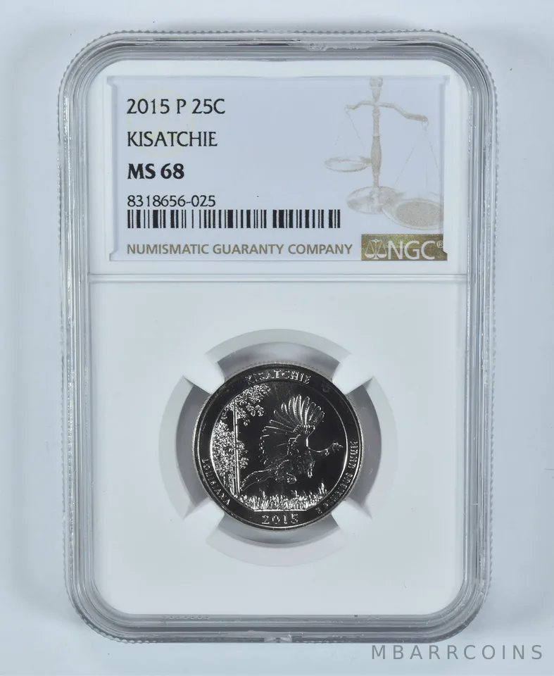 2015-P Washington Quarter Kisatchie America The Beautiful MS68 NGC