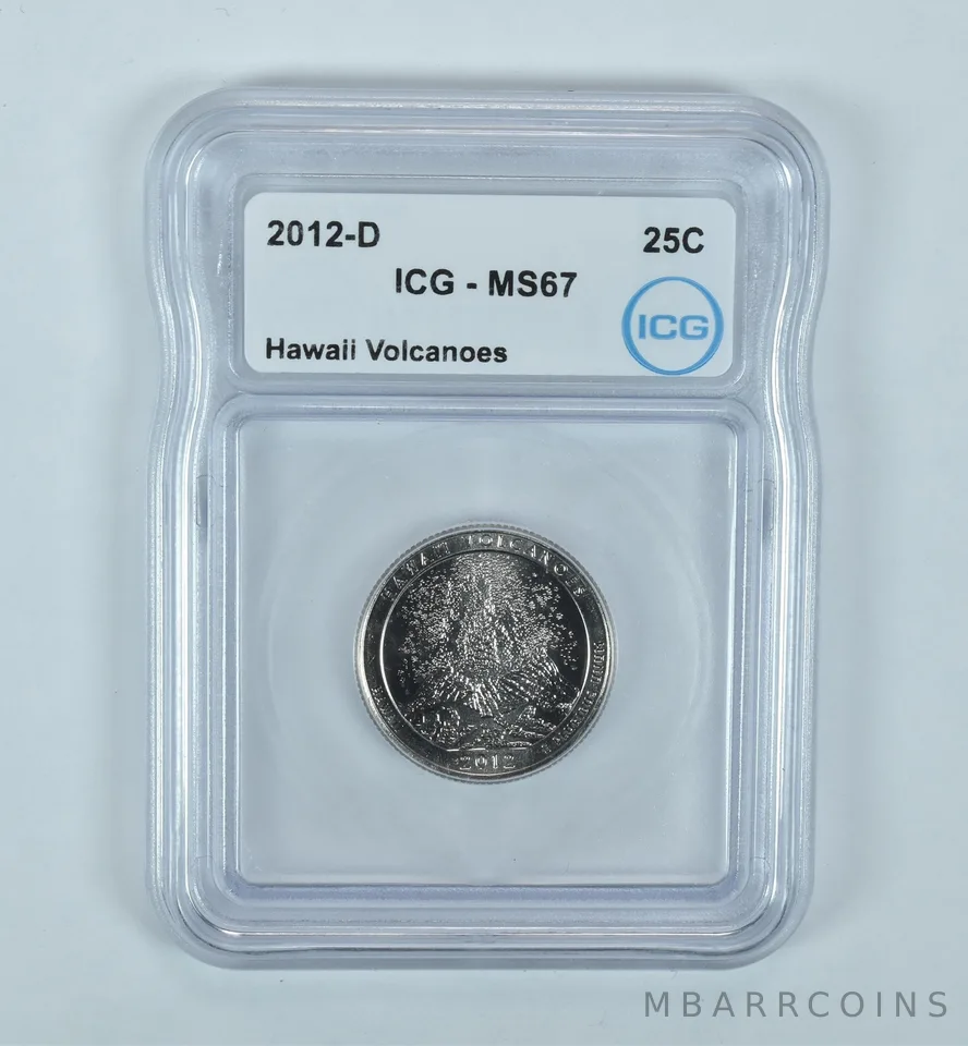 2012-D Washington Quarter ATB Hawaii Volcanoes MS67 ICG