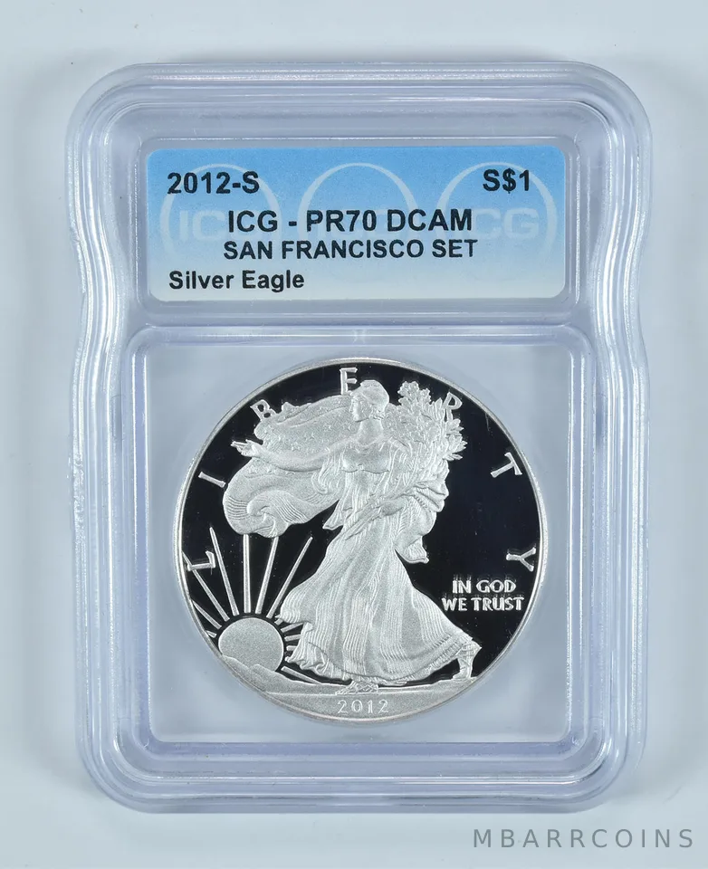 2012-S American Silver Eagle San Francisco Set PR70 DCAM ICG