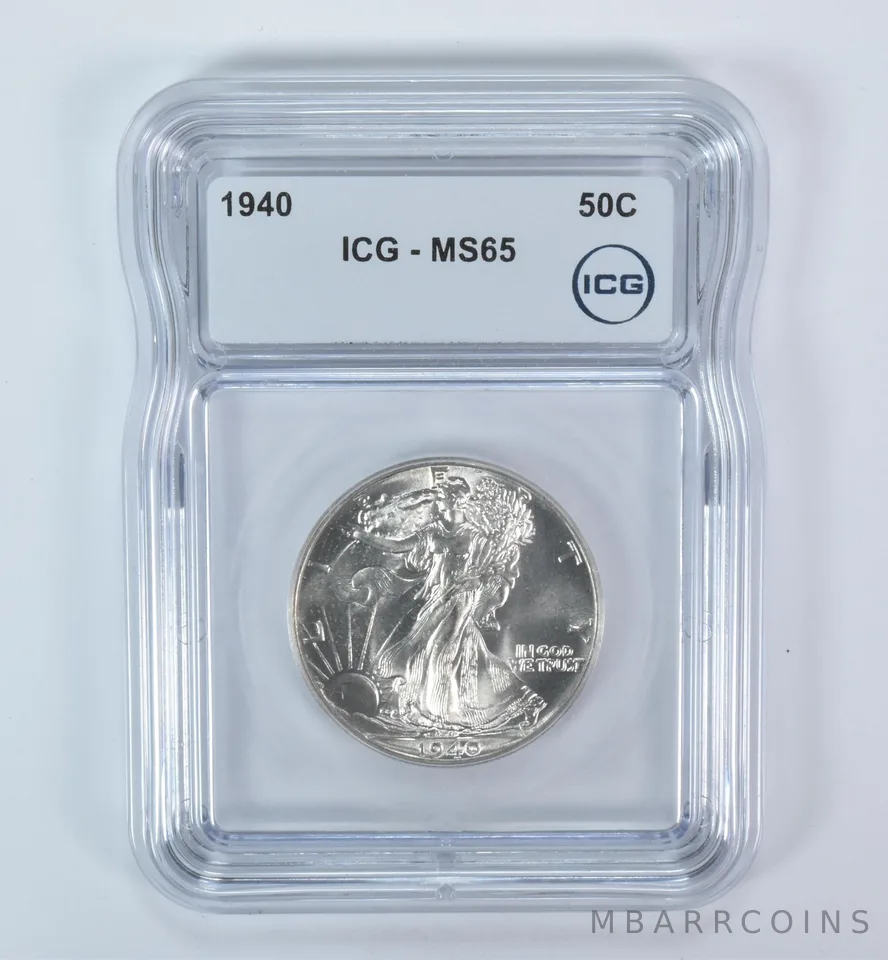 1940 Walking Liberty Half Dollar MS65 ICG