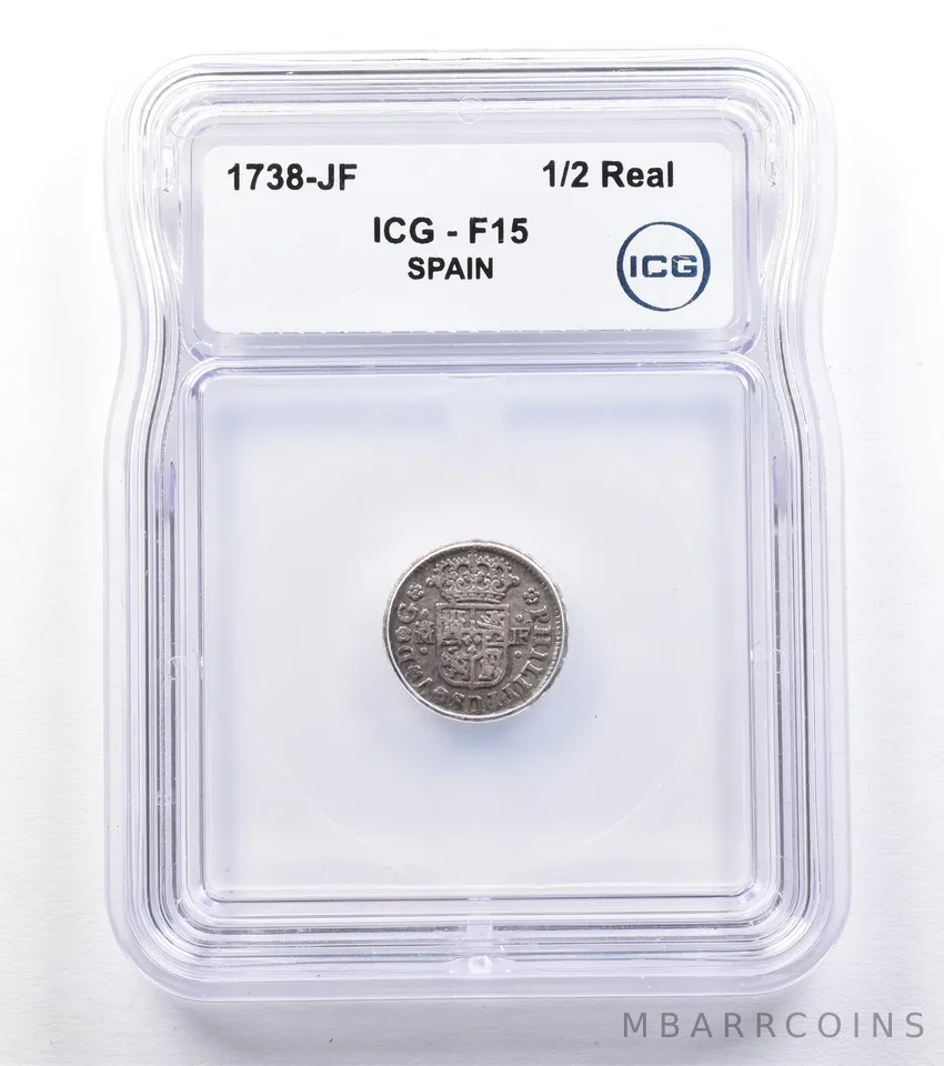 1738 JF Spain 1/2 Real F15 ICG *1797