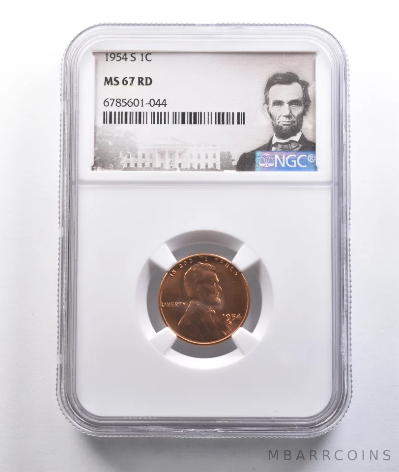 1954-S Lincoln Wheat Cent MS67 RD NGC *6803