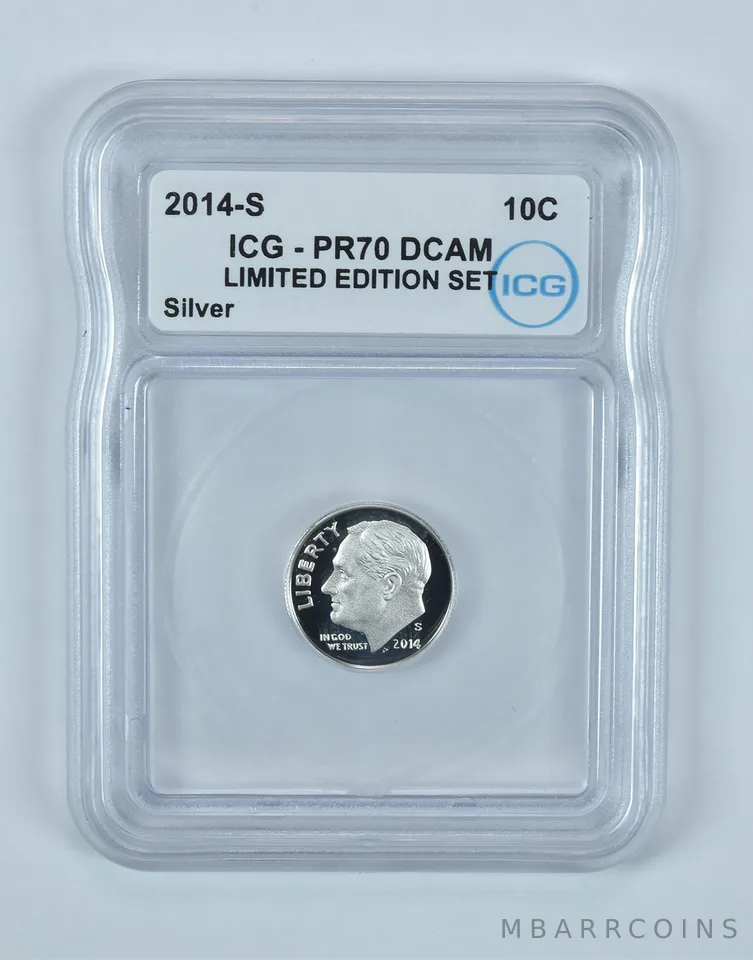 2014-S Roosevelt Dime Silver Limited Edition Set PR70 DCAM ICG