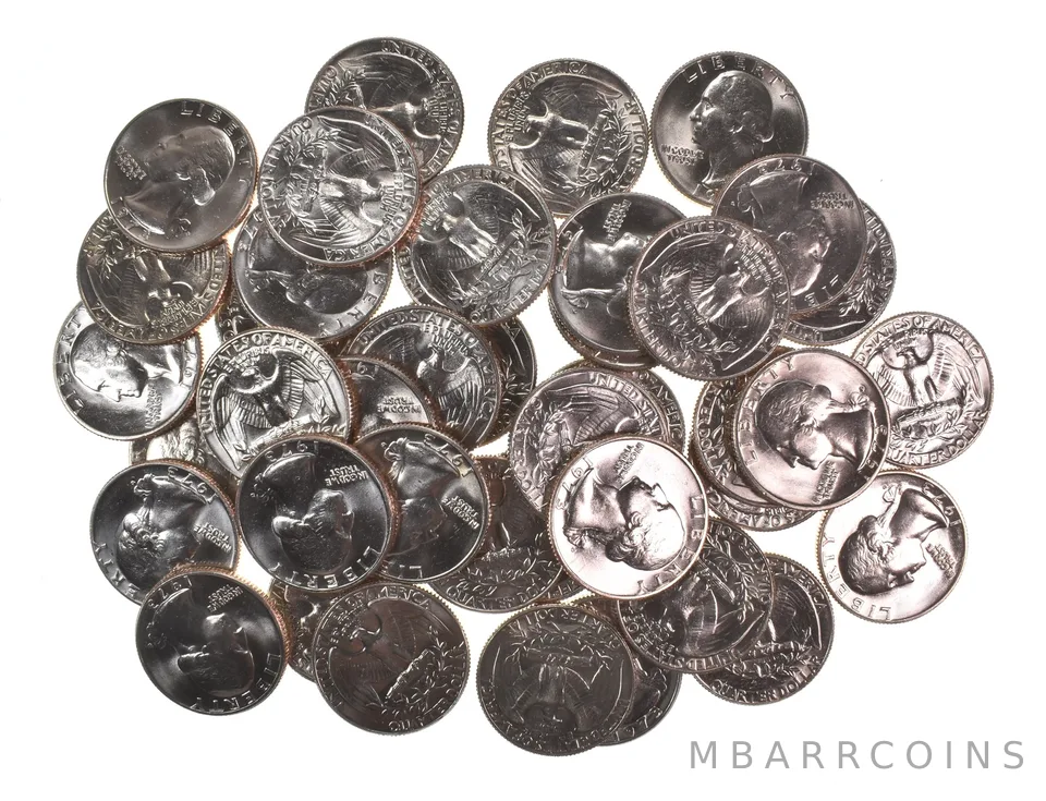 Lot (40) 1973-D Washington Quarter Clad Unc Roll