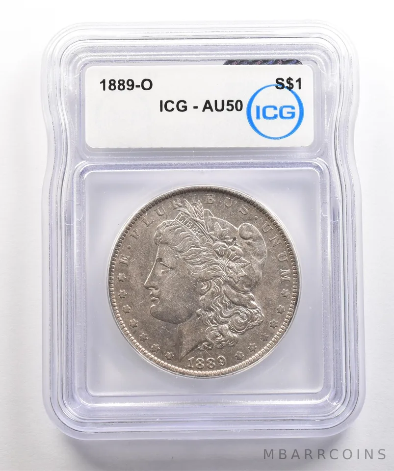 1889-O Morgan Silver Dollar AU50 ICG a5391