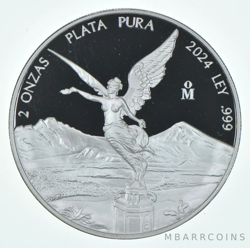 2024 Mo Mexico 2 Onza Silver Libertad Proof