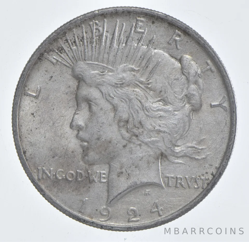 Better - 1924 Peace Silver Dollar - 90% US Coin *704