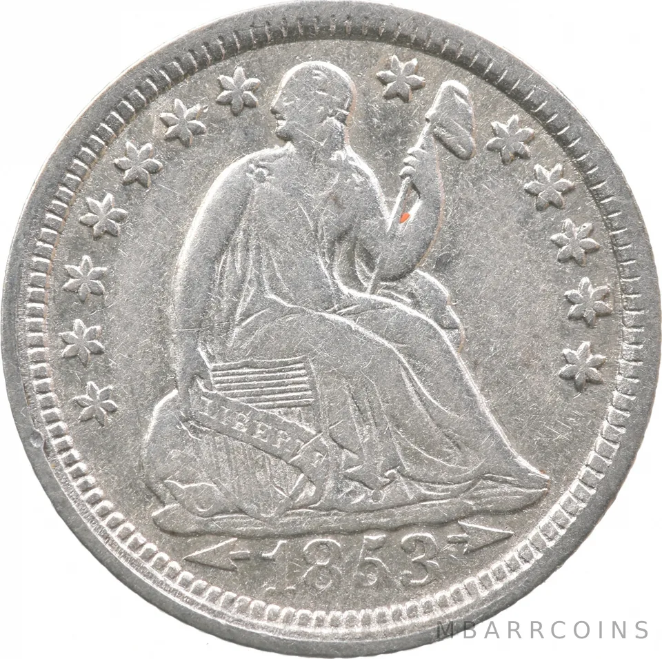 1853 Seated Liberty Half Dime Arrows a5513
