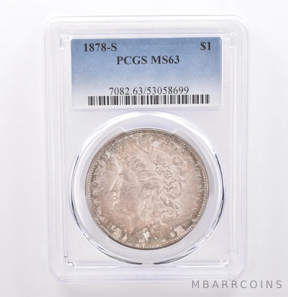 1878-S Morgan Silver Dollar MS63 PCGS Beautiful Tone *9305