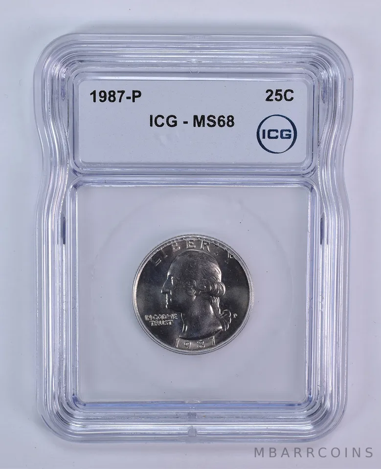 1987-P Washington Quarter MS68 ICG