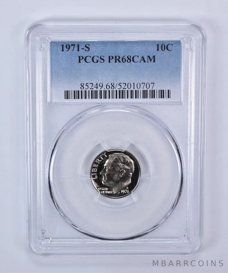 1971-S Roosevelt Dime PR68 CAM PCGS Blue Label