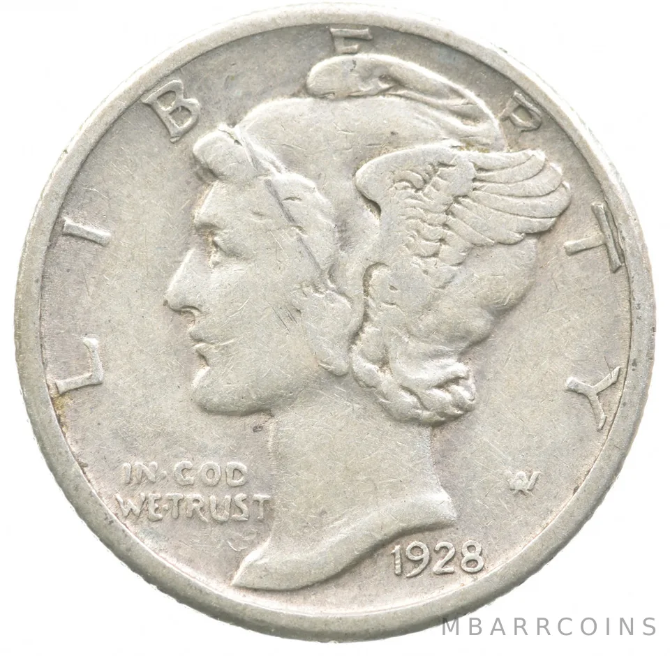 1928-S Mercury Dime Large S FS-501 a1505