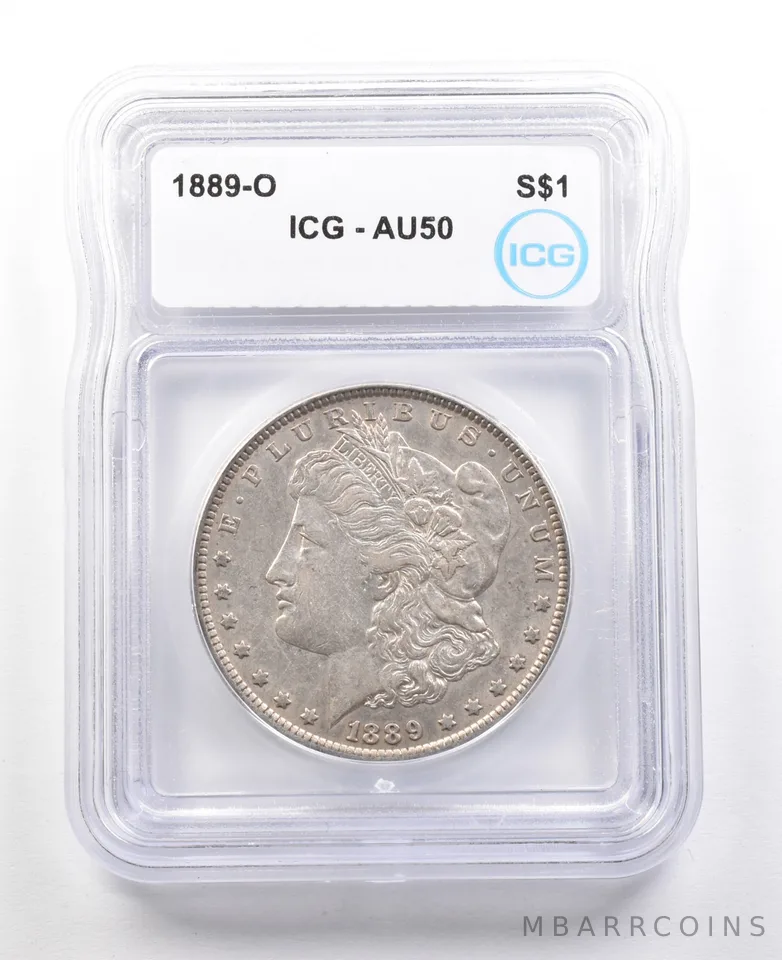 1889-O Morgan Silver Dollar AU50 ICG *3519