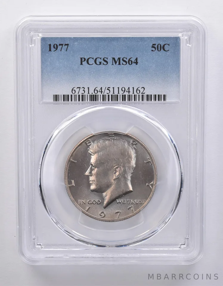 1977 Kennedy Half Dollar MS64 PCGS Beautiful Sheen *7191