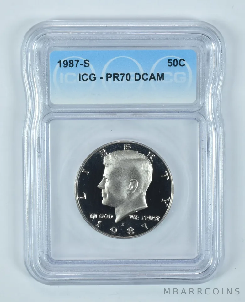 1987-S Kennedy Half Dollar PR70 DCAM ICG