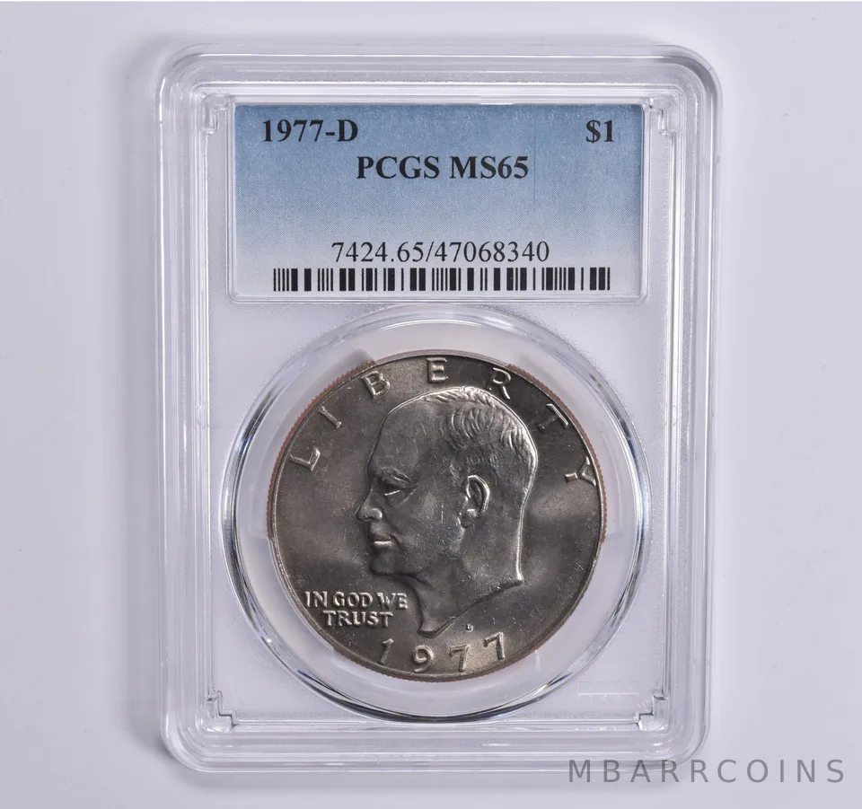 1977-D Eisenhower $1 MS65 PCGS Blue Lbl