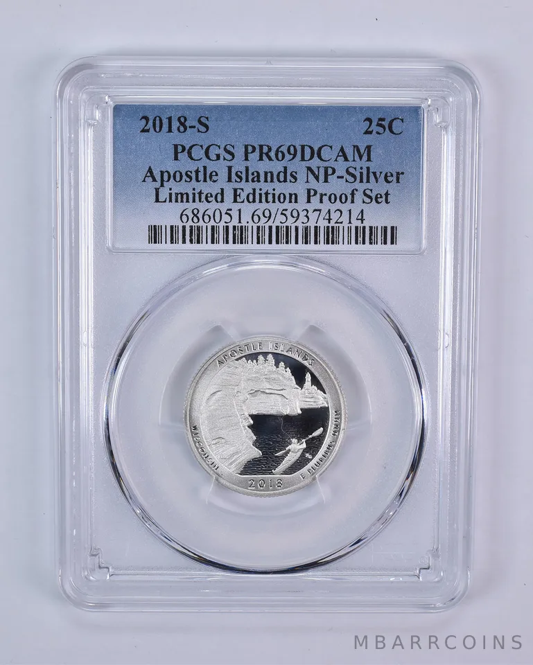 2018-S ATB Quarter Silver Apostle Islands Limited Edition Set PR69 DCAM PCGS