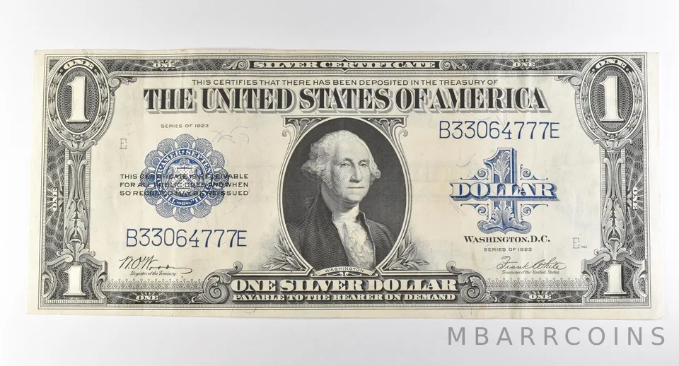 1923 $1 Silver Certificate Large Note Blue Seal *2945