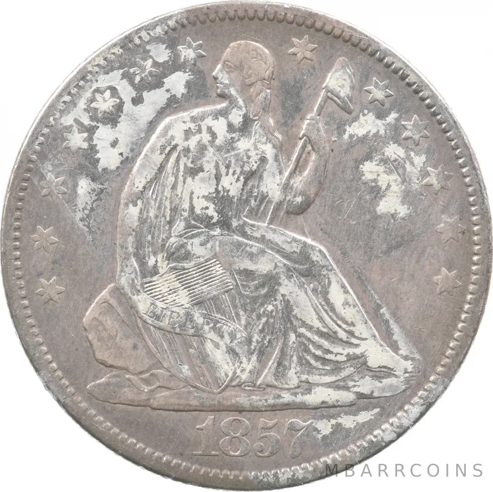 1857 Seated Liberty Half Dollar *5529