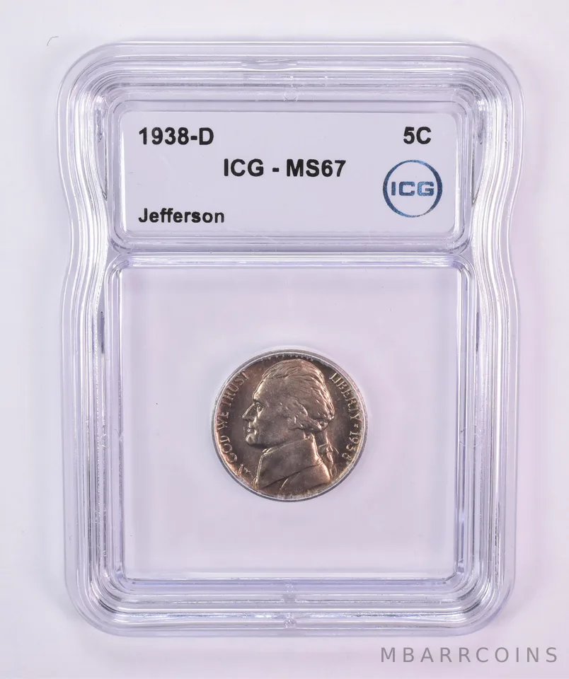 1938-D Jefferson Nickel MS67 ICG