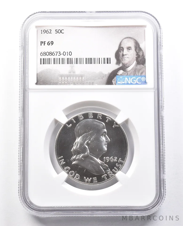 1962 Franklin Half Dollar PF69 NGC Great Contrast a1805
