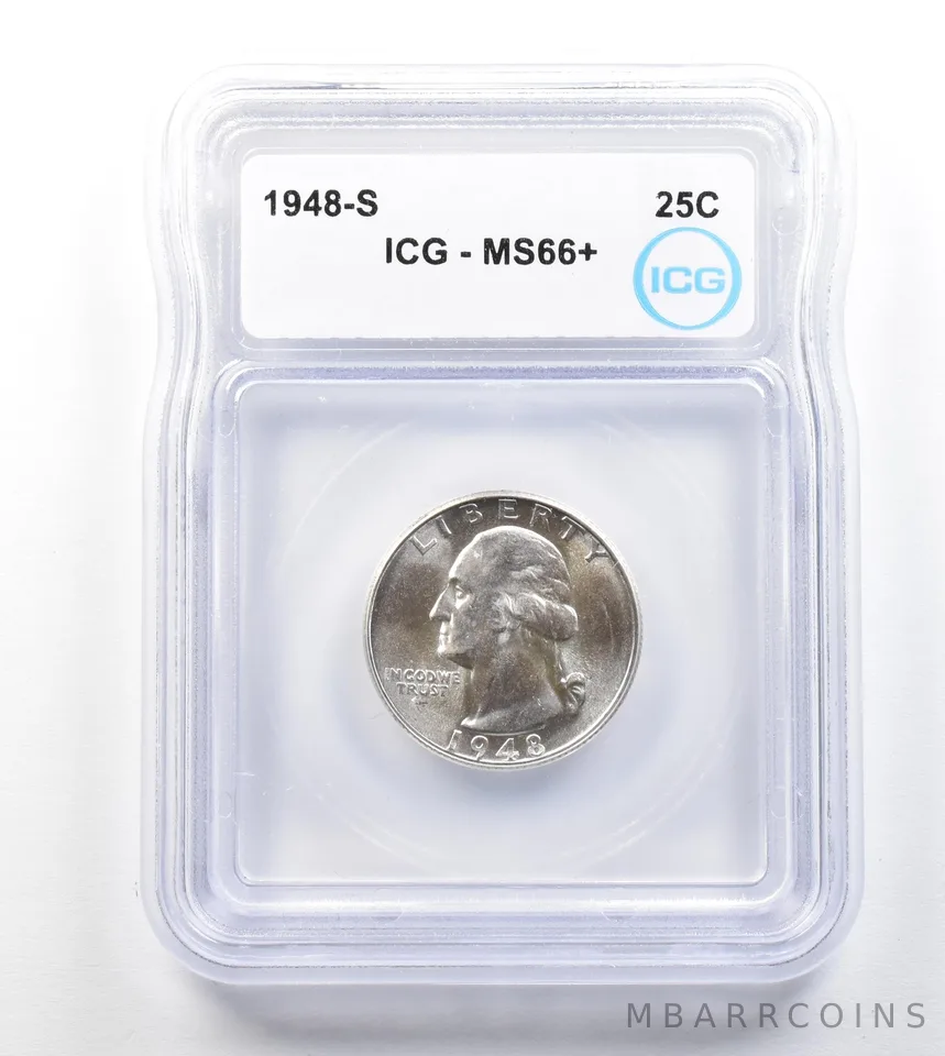 1948-S Washington Quarter MS66+ ICG a1875