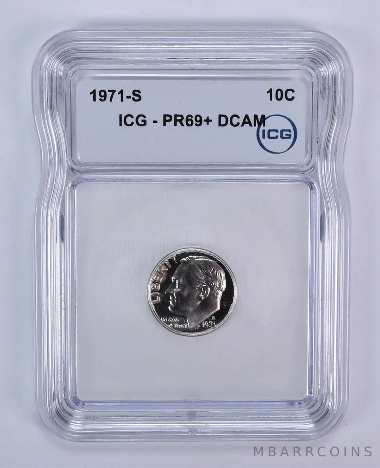 1971-S Roosevelt Dime PR69+ DCAM ICG