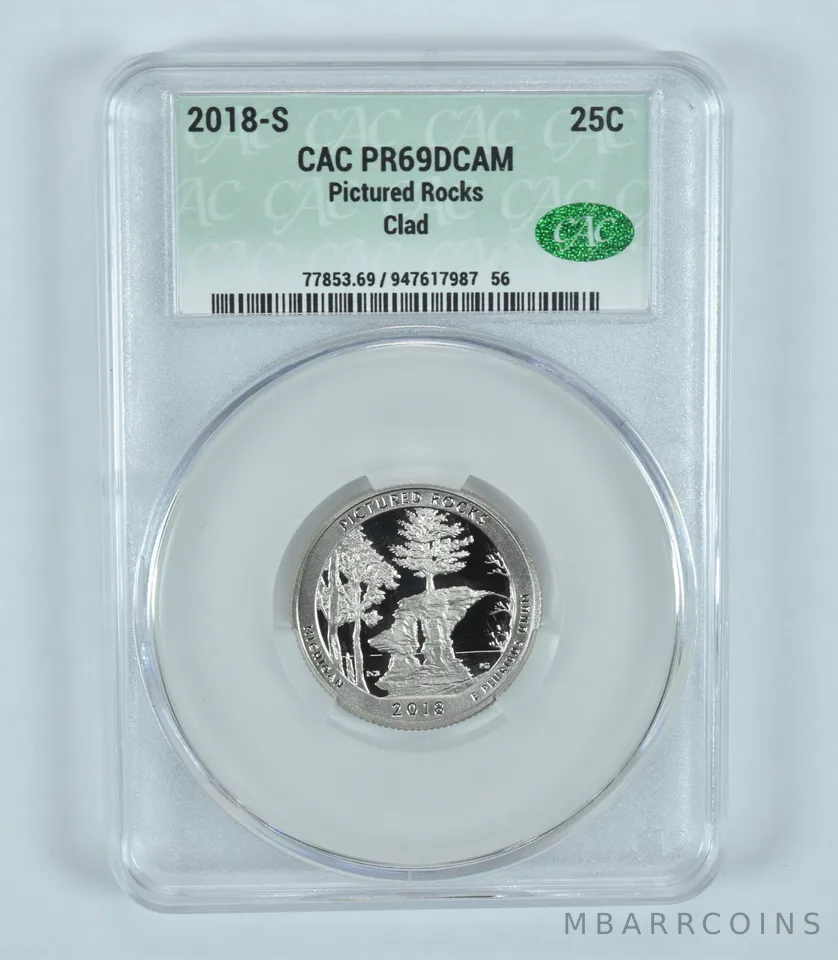 2018-S Washington Quarter Pictured Rocks ATB CLAD PR69 DCAM CAC CACg