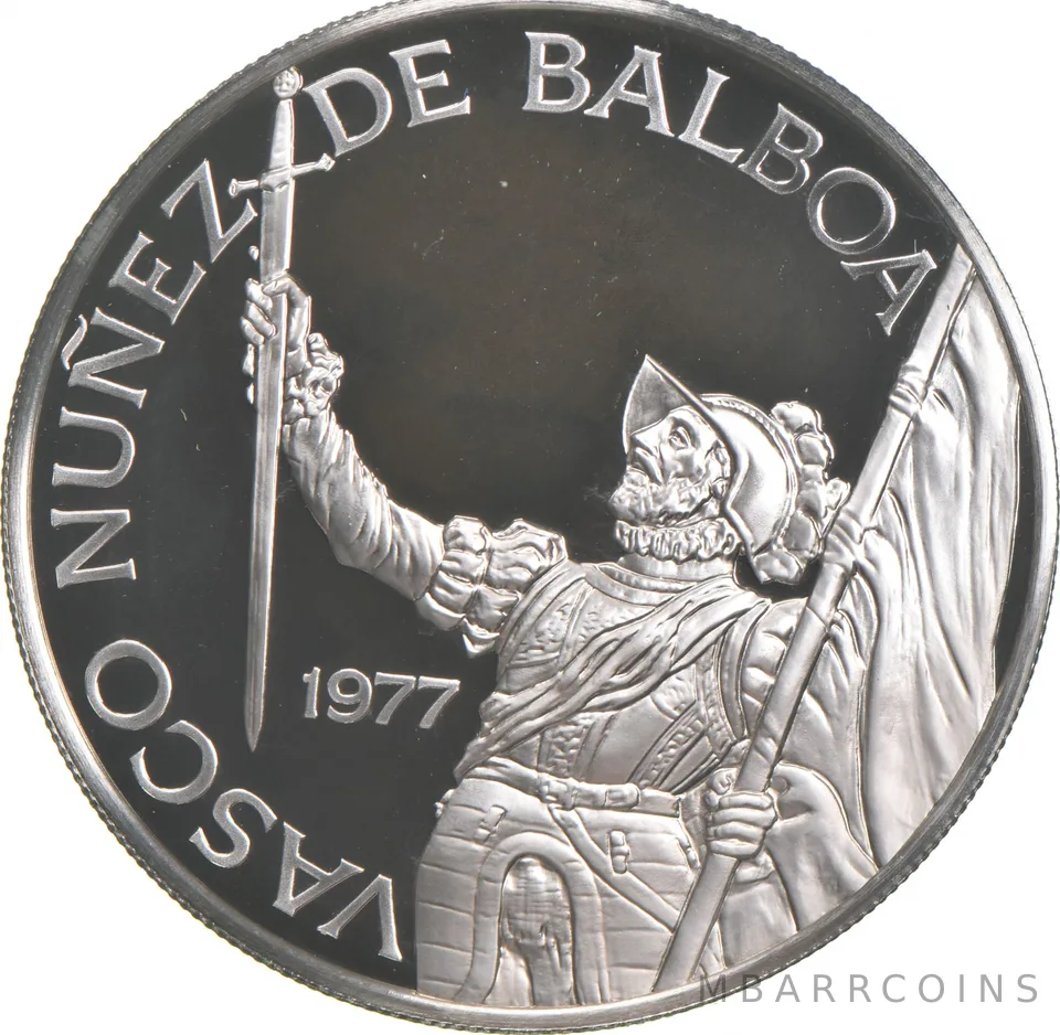 1977 Panama 20 Balboas Proof - 925 Sterling Silver - 129.59 Grams