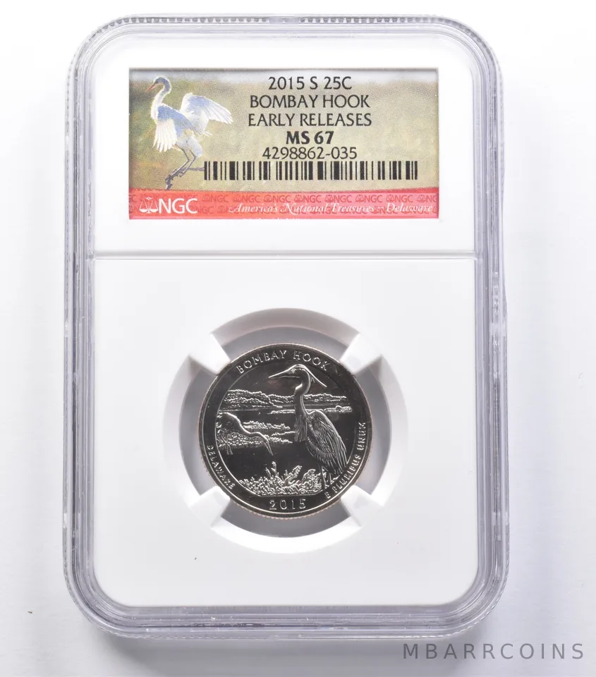 MS67 2015-S Washington Quarter Bombay Hook Early Releases NGC a5359