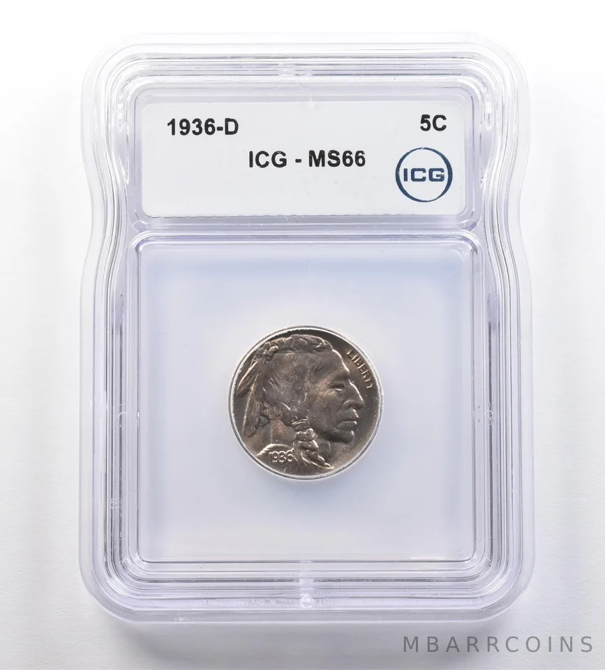 1936-D Indian Head Buffalo Nickel MS66 ICG *2486