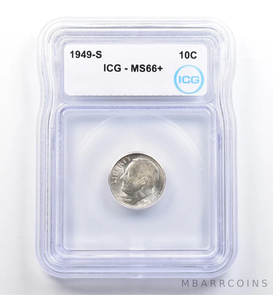 1949-S Roosevelt Dime MS66+ ICG *0091