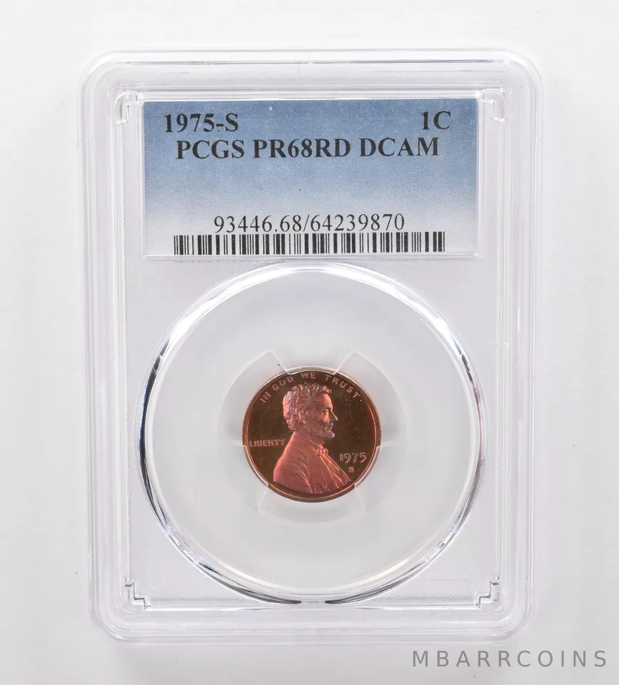 1975-S Lincoln Memorial Cent PR68 RD DCAM PCGS Beautiful Tone *2094