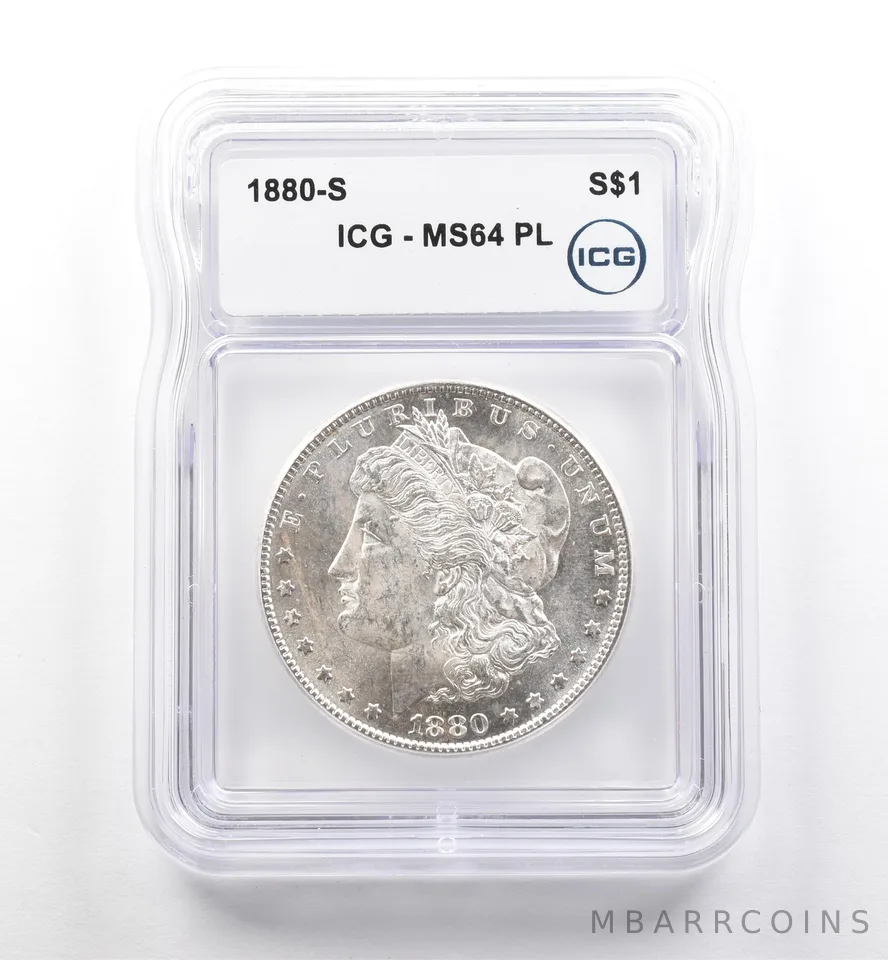 1880-S Morgan Silver Dollar MS64 PL ICG *7482