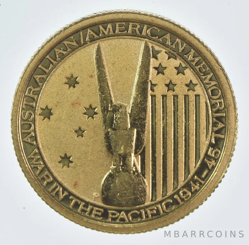 2013 Australia 15 Dollars Gold Australian-American Memorial 1/10 Oz .9999