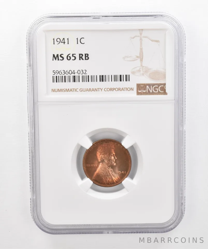1941 Lincoln Wheat Cent MS65 RB NGC Beautiful Tone *2937