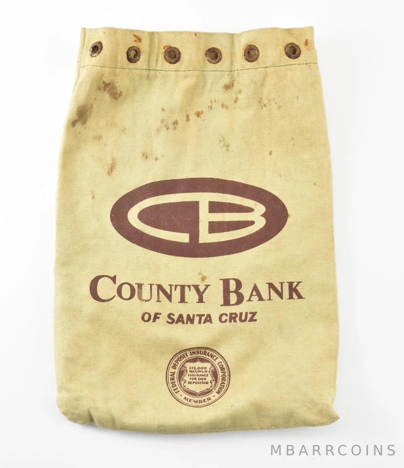 County Bank Of Santa Cruz Canvas Bag a9299
