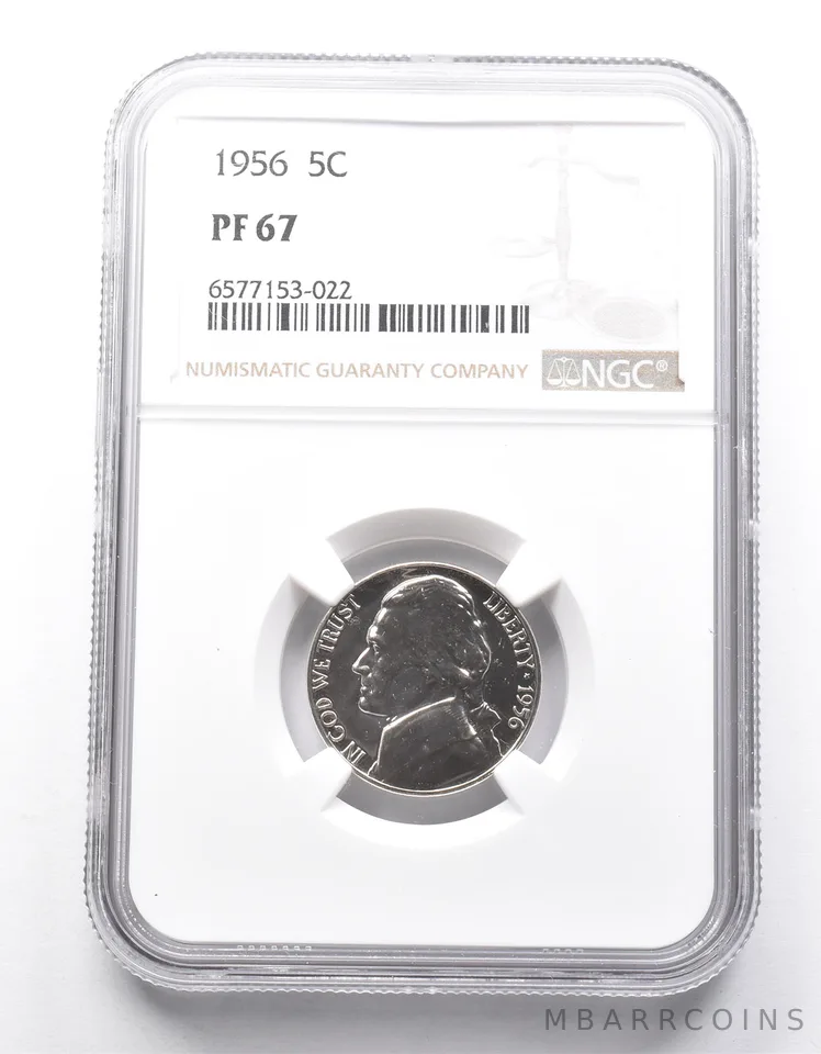 PF67 1956 Jefferson Nickel NGC *0008