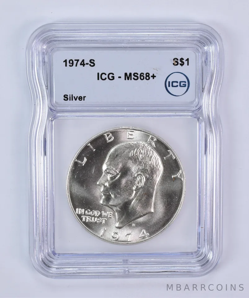 1974-S Eisenhower $1 Silver MS68+ ICG