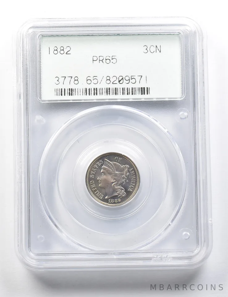 1882 Three Cent Nickel PR65 PCGS OGH a8767