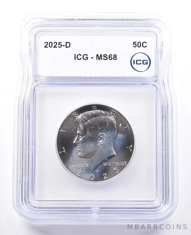 2025-D Kennedy Half Dollar MS68 ICG