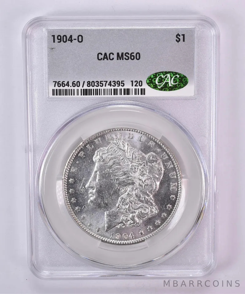 1904-O Morgan Silver Dollar MS60 CAC CACg
