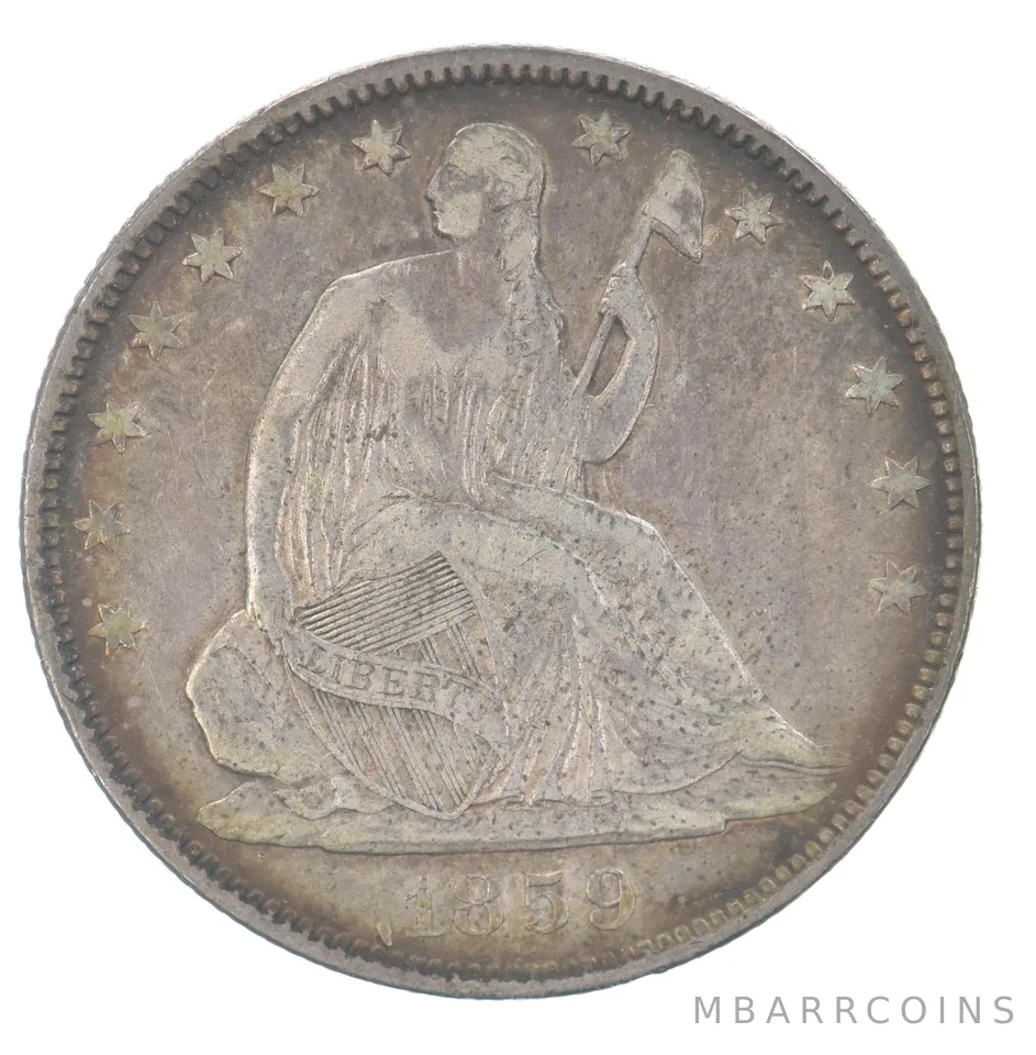1859-O Seated Liberty Half Dollar Beautiful Tone *3645