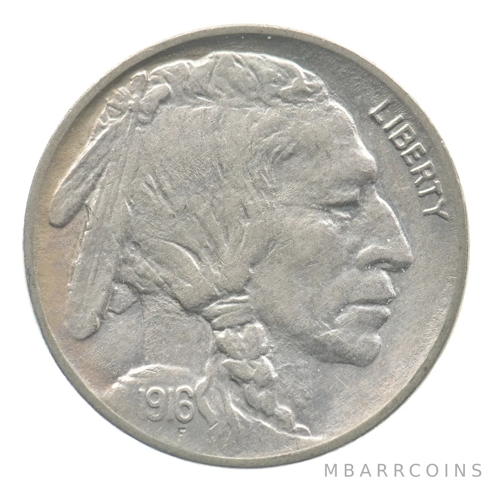 1916 Indian Head Buffalo Nickel a6849