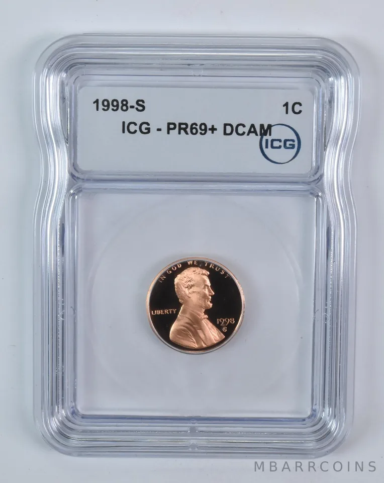 1998-S Lincoln Memorial Cent PR69+ DCAM ICG
