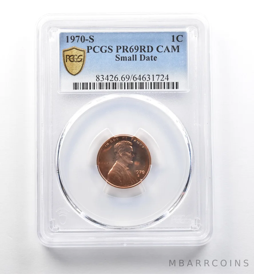 1970-S Lincoln Memorial Cent Small Date PR69 RD CAM PCGS *7536